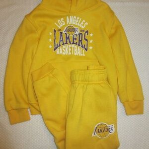 NBA Kids Los Angeles Lakers Gold Pullover Hoodie and Sweatpants Set - Size 5/6